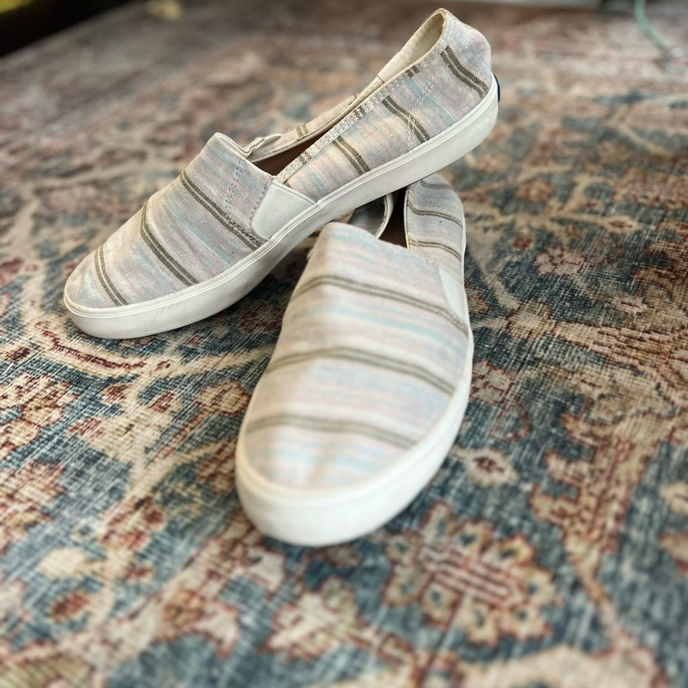 Keds Slip On Multi Stripe Canvas Shoe S : 10
